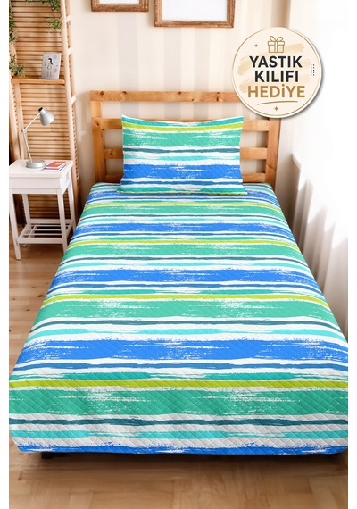 Mavi Çizgili Modern Genç Odası Tek Kişilik Pike Takımı-turkuaz Yeşil 160x220cm Kapitone Yatak Örtüsü Dumanlı Misk Mırıltısı Mavi Çizgili Modern Genç Odası Tek Kişilik Pike Takımı-turkuaz Yeşil 160x220cm Kapitone Yatak Örtüsü Dumanlı Misk Mırıltısı