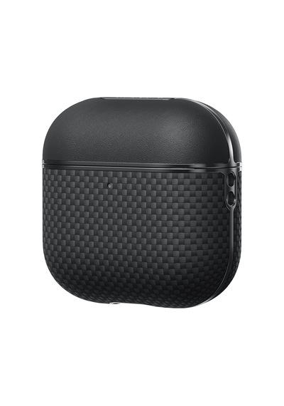 Apple Uyumlu AirPods Pro 2 Kılıf 1500d Aramid Fiber Pitaka Ultra-slim Classic Serisi Black-grey Twill Siyah-gri