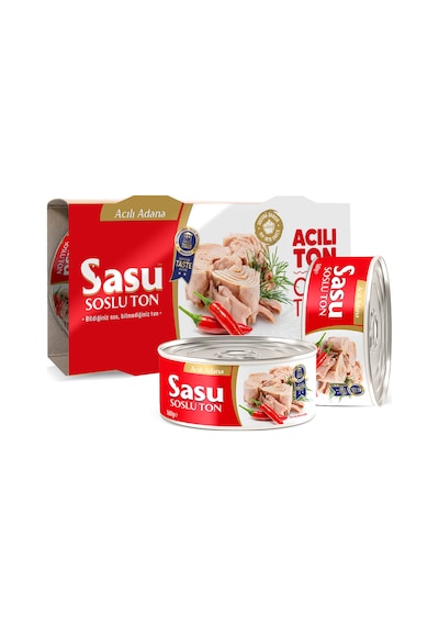 Sasu Acılı Adana Ton Balığı Bütün Dilim 2 x 160 G