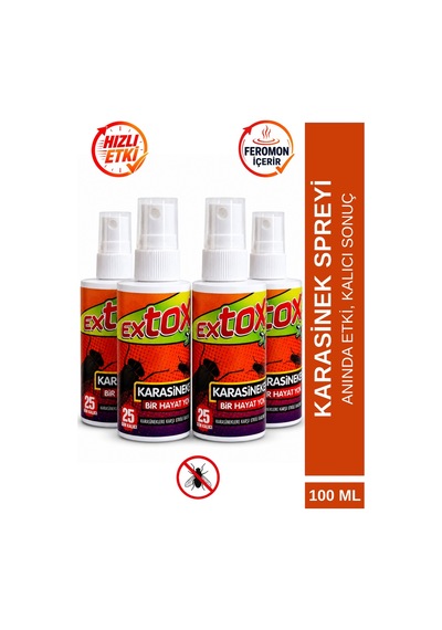 Extox Haşere Öldürücü Sprey 4 x 100 ML