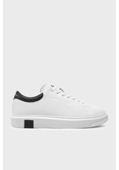 Armani Exchange Logolu Hakiki Deri Sneaker Ayakkabı Erkek Ayakkabı Xux123 Xv534 Ecru Ekru