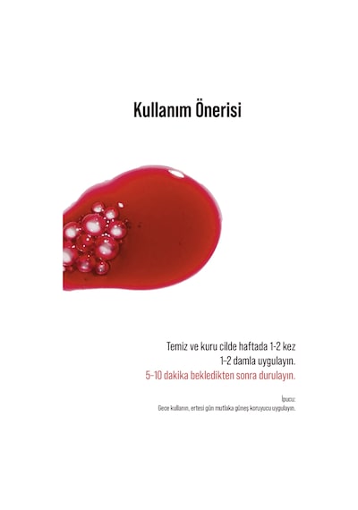 Skin Sensual Red Peel (aha 10%, Bha 2%) Canlandırıcı Ve Cilt Tonu Eşitleyici Kırmızı Peeling Serum
