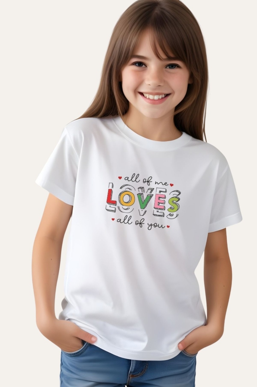 Fyk Kids Kız Çocuk Basic Baskılı T-shirt Çok Renkli