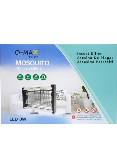 Aksu Q Max Çift Uv Işıklı 8w Sessiz Sinek Öldürücü Elektirikli Ps 570