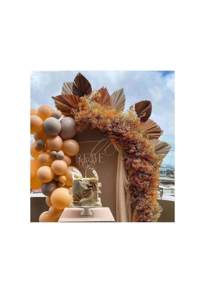 Pastel Somon Ve Gri Balon Zinciri 100 Adet A
