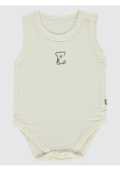 Civil Baby Bebek Çıtçıtlı Badi 1-18 Ay Ekru