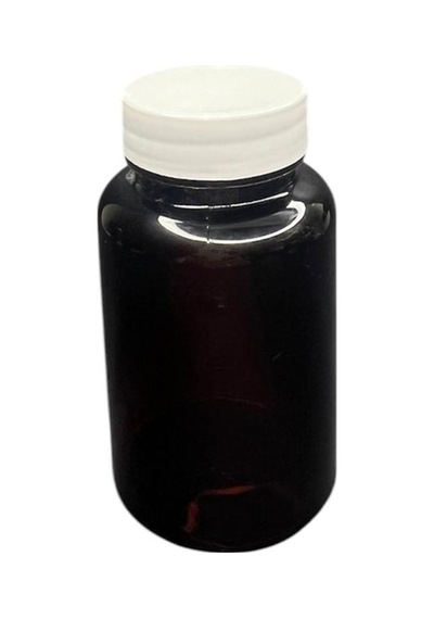 150ml Siyah Tablet Şişesi Beyaz Kapak, 12 Adet, Tablet Şişesi, Ecza Şişesi, Kozmetik Şişe