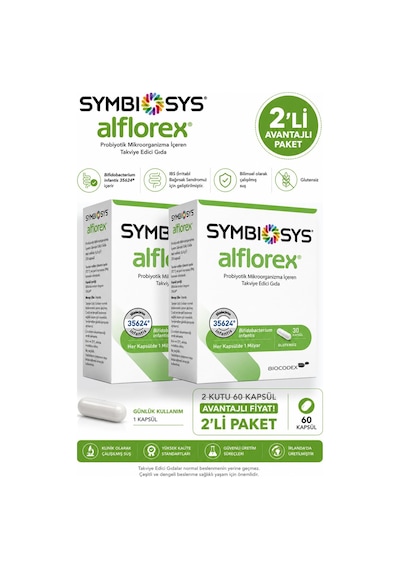 Symbiosys Alflorex Probiyotik 30 Kapsül 2 Adet