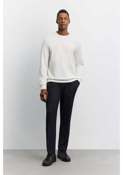 Avva Erkek Ekru Bisiklet Yaka Modal Karışımlı Soft Touch Regular Fit Sweatshirt A62y1200