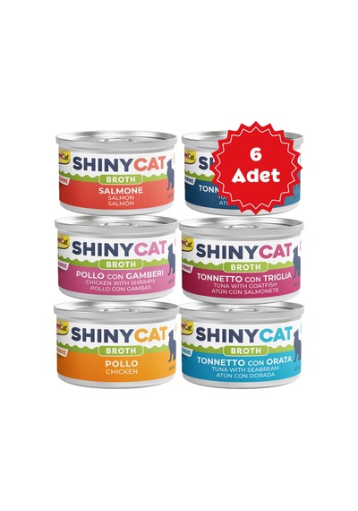 Gimcat Shinycat Broth Sos İçinde Karışık Kedi Konserve Mama 6 x 70 G
