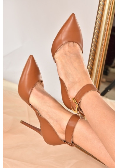 Fox Shoes Taba Kadın Topuklu Ayakkabı K654073309 Taba