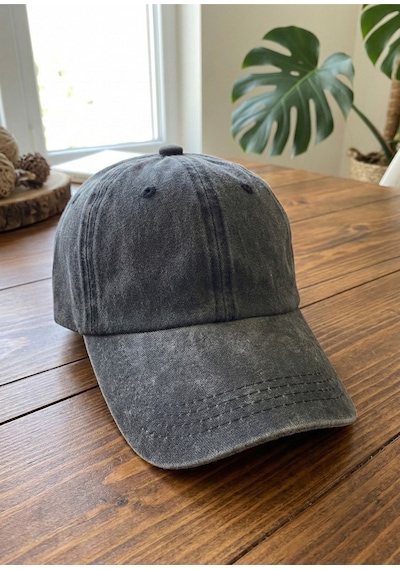 Emybox %100 Pamuk Yıkamalı Unisex Basic Şapka Kep Siyah