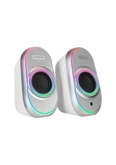 Rampage Rms-x3 2.0 6w Bluetooth Özellikli Beyaz Multimedia Rgb Işıklı Gaming Usb Speaker