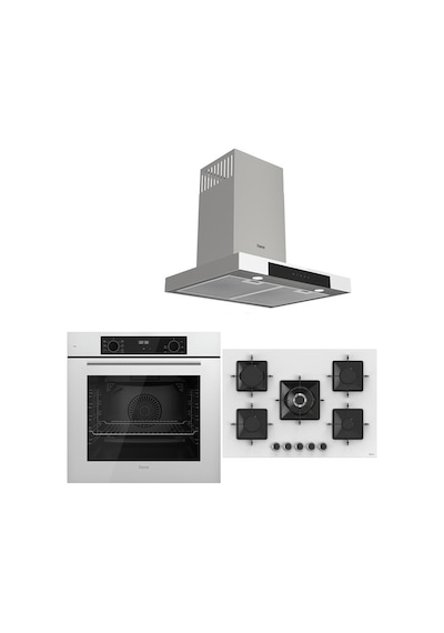 Ferre Icon Plus 75 Serisi QBL63CB-SS036-D101 3lü Cam Ankastre Set