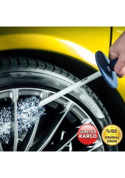 Herşeyfırsat Mikro Fiber Oto Jant Temizleme Fırçası Boyu 43 Cm
