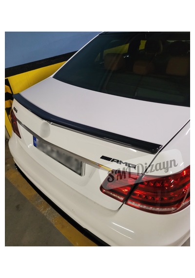 Mercedes W212 2009-2016 Amg Stil Bagaj Üstü Spoiler - Piano Black Plastik