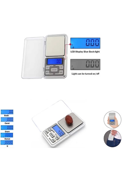 Plt Küçük Dijital Hassas Cep Ölçeği Mücevher Vb. Terazisi Lcd Kuyumcu Tartısı Sayma Modlu Max: 300 Gr