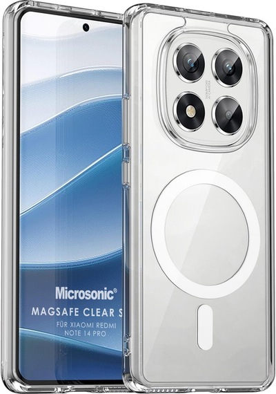 Microsonic Xiaomi Redmi Note 14 Pro 4g Kılıf Magsafe Clear Sararmaz Şeffaf -