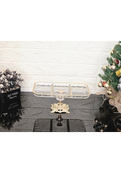 Paşabahçe Elegance Bölmeli Gold Döküm Ayaklı Sunum Kayık Dikdörtgen Tabak & Servis Tabak 27 Cm Beyaz Paşabahçe Elegance Bölmeli Gold Döküm Ayaklı Sunum Kayık Dikdörtgen Tabak & Servis Tabak 27 Cm Beyaz