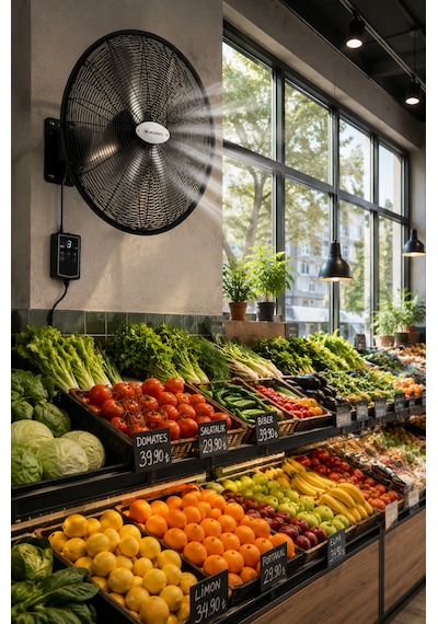 Muzeko Mzk650 26 Inç 65cm 180w Kumandalı Duvar Tipi Sanayi Vantilatör Evde Kullanım İçin Uygun Değildir