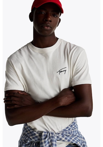 Tommy Jeans Erkek Tişört-dm0dm21140 Beyaz