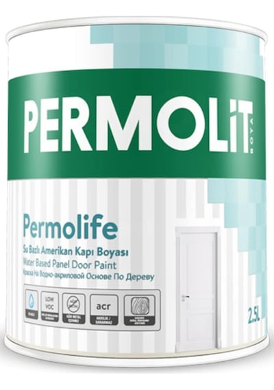 Permolit Permolife Su Bazlı Beyaz Amerikan Kapı Boyası Permolit Permolife Su Bazlı Beyaz Amerikan Kapı Boyası