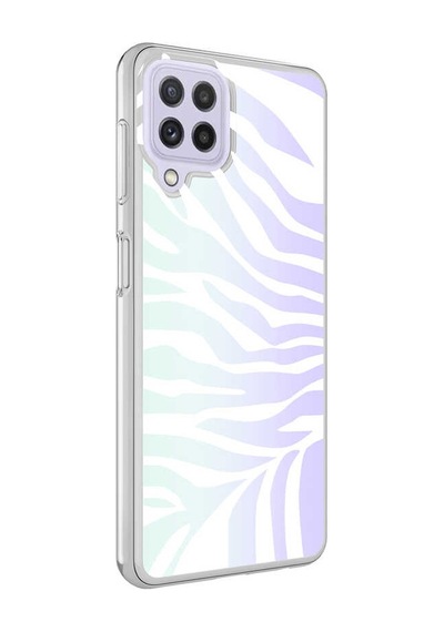 Galaxy A22 4G Kılıf Zore M-Blue Desenli Kılıf