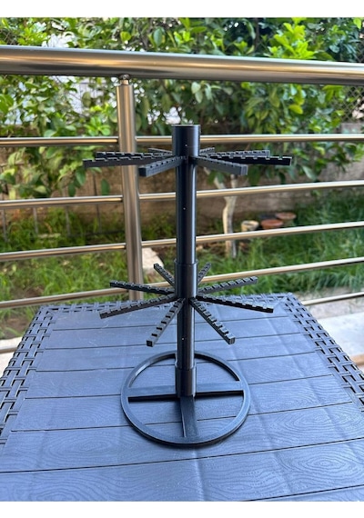 Anahtarlık Standı Boş İki Katlı 112 Adet Anahtarlık Asabilirsiniz Plastik Siyah, 65435132132123 Çok Renkli