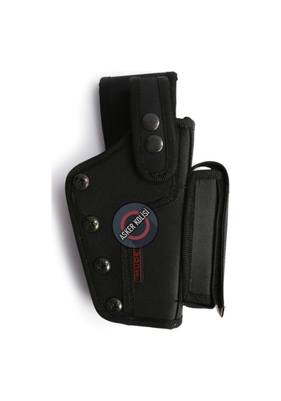 Siyah Asker Silah Kılıfı Çıt Çıtlı Askeri Kılıf 9 Mm Siyah