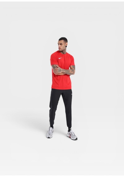 Nike Dri-fıt Park Vıı Bv6708-010 Erkek Futbol Forması Siyah Antrenman Tişörtü kırmızı