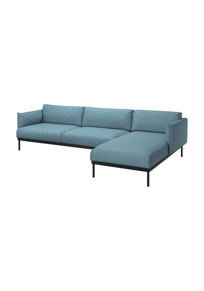 Ikea Açık Mavi Ferah Kanepe - Uzanma Koltuklu 4'lü Kanepe
