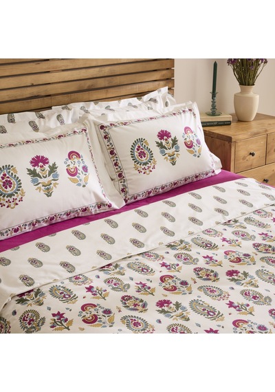 Karaca Home Elvaris %100 Pamuk Çift Kişilik Nevresim Takımı Pembe