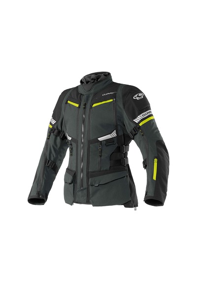 Clover Gts-5 Korumalı Motosiklet Montu Füme Sarı