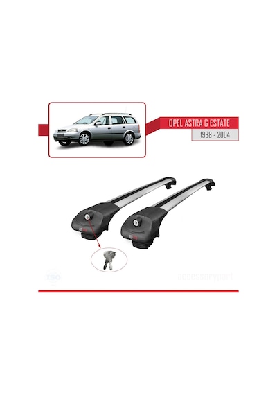 Opel Astra G Sw 1998-2004 Arası İle Uyumlu Ace-1 Ara Atkı Tavan Barı Gri