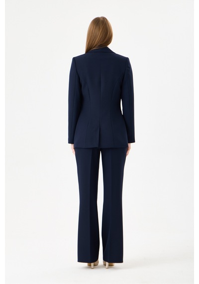 Velnara Moda Klasik Tek Düğme Ceket & İspanyol Paça Pantolon - Kadın Takım Elbise Lacivert- Velnara Tasarımı Lacivert - 918597742 Lacivert Velnara Moda Klasik Tek Düğme Ceket & İspanyol Paça Pantolon - Kadın Takım Elbise Lacivert- Velnara Tasarımı Lacivert - 918597742 Lacivert