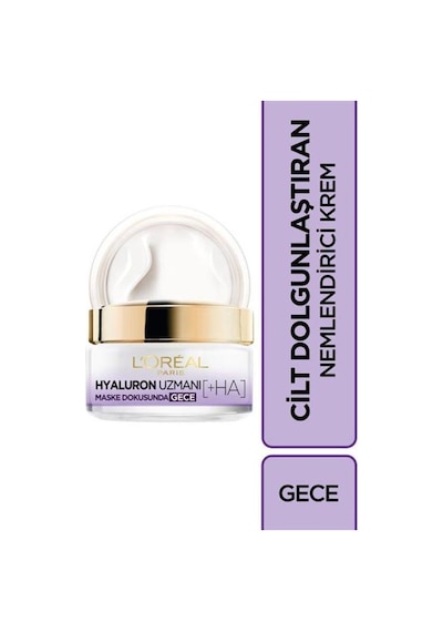 L'Oreal Paris Hyaluron Uzmanı Cilt Dolgunlaştıran Nemlendirici Gece Bakım Kremi 50 ML