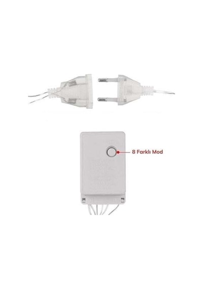 8 Fonksiyonlu 16 Saçaklı Perde Led 3 X 1 Günışığı - Hh42yt1733yu Gün Işığı