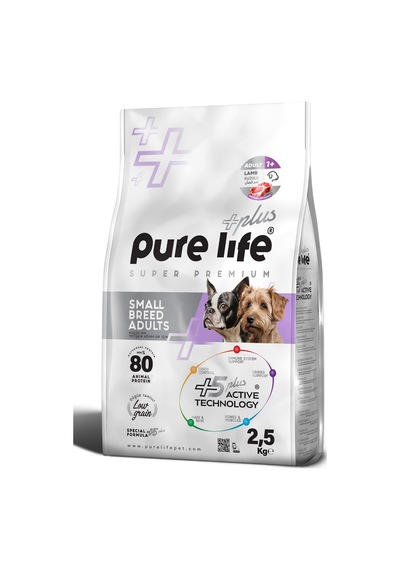 Pure Life Plus Kuzulu Küçük Irk Yetişkin Köpek Maması 2500 G