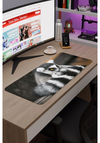 Lemur Kaymaz Dikişli Kauçuk Oyuncu Mousepad V5 - 70x30 Xl Gaming Mouse Pad Fare Altlığı
