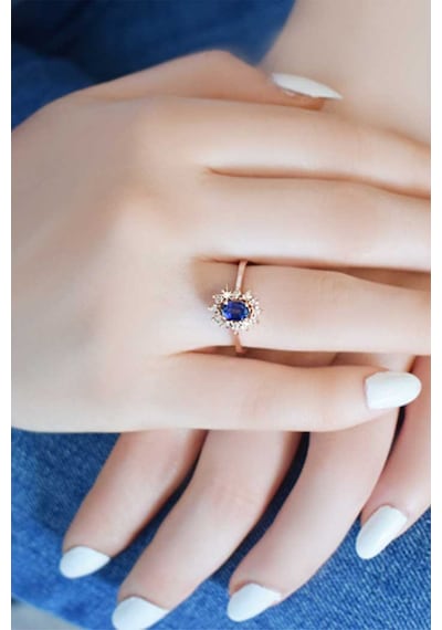 Rose Safir Pırlanta Yüzük