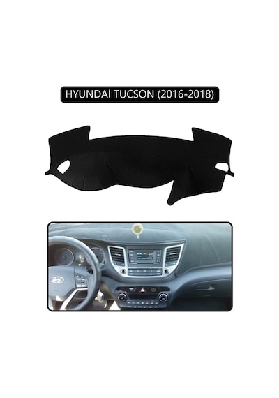 Hyundai Tucson 2016-2018torpido Koruma Halısı Siyah Kenar