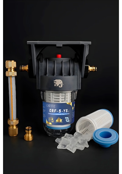 Car-fıl Crf-5-ys-eu Taşınabilir Su Filtresi 5" Yıkanabilir 50 Mikron Kartuş Kum, Çamur, Pas Ve Kireci  Karavan, Tekne, Tiny House Ve Kamp İçin Tesisat Koruması  Bahçe Hortumlarıyla Tam Uyumlu Taşınabilir Filtre