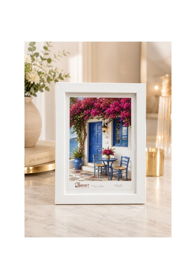 Beyaz Kişiye Özel 15x21 Cm Fotoğraflı Dekoratif Çerçeve