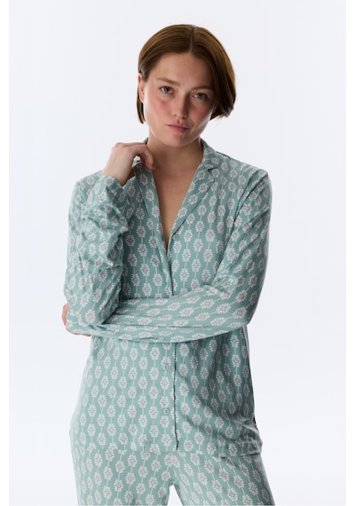 Penti Açık Yeşil Alia Green Düğmeli Gömlek Pantolon Pijama Takımı