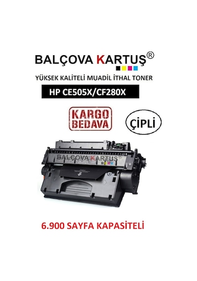 Hp Laserjet P2057 Yazici Için 6900 Sf Ce505X Chipli Uyumlu Toner