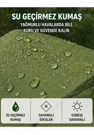 Otomatik Kabin Giyinme Çadırı 120x120x190 Cm Üst Havalandırma Yan Pencereli Duş & Wc Çadırı Yeşil