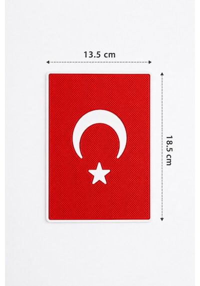 Türk Bayrağı Torpido Üstü Kaydırmaz Ped Telefon Gözlük Anahtar Tutucu