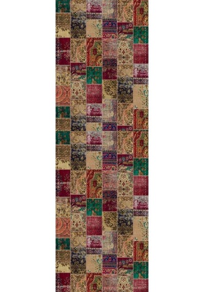 Çok Renkli Patchwork Premium Masa Örtüsü Runner Rnr293n11