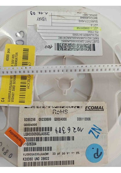 Vj0805a330jxacw1bc 33pf 50v 805 Vıshay Smd Seramik Kondansatör 700 Adet