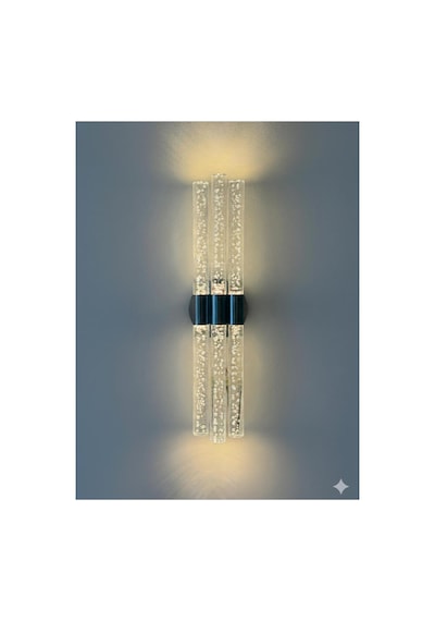 Bubbleflux Trio Large 51 Cm Modern Tasarım Led Aplik - Duvar Lambası - Antrasit Gri - Pilli - Günışığı Antrasit Pilli